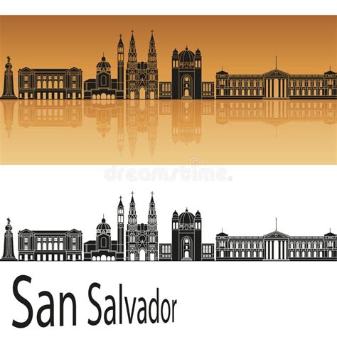 San Salvador Skyline stock vector. Illustration of skyscraper - 92520863