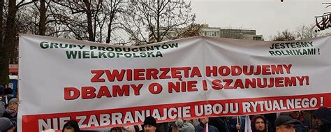 Protest Przed Sejmem Przeciwko Zakazowi Uboju Rytualnego AgroIntegracja