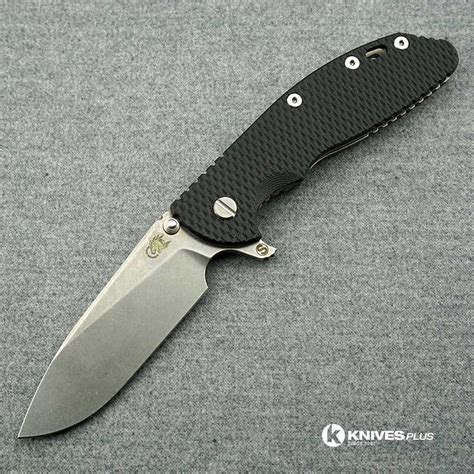 Hinderer Knives Xm Skinny Slicer Knife Stonewash Finish Black