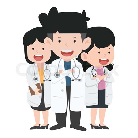 Set Of Doctor Cartoon Characters Stock Vector Colourbox