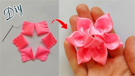 How To Make An Adorable Fabric Rose Flower In Just Few Minutes DIY