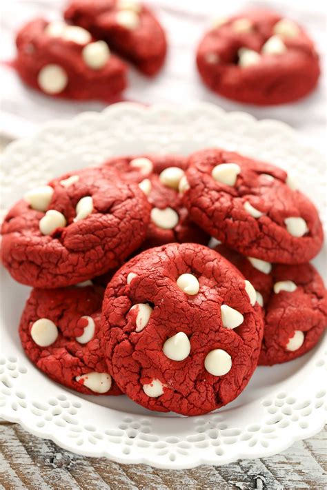 Red Velvet Cookies Made With Cake Mix Live Well Bake Often