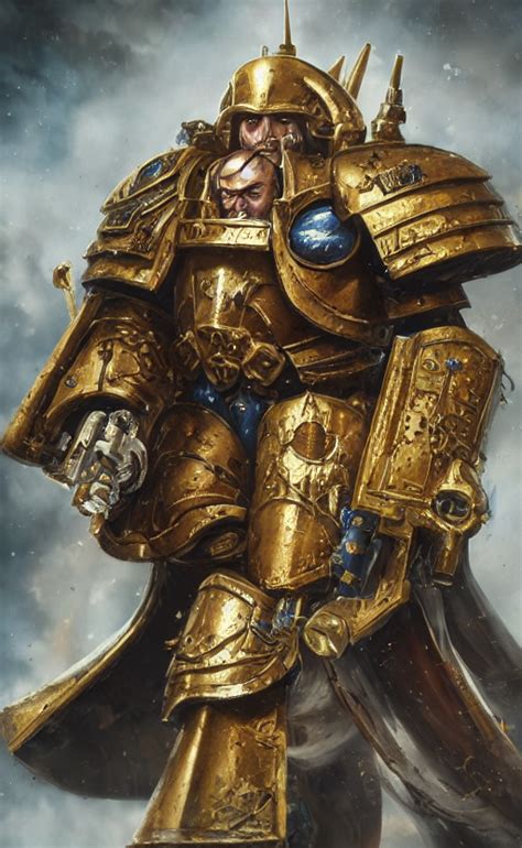 Krea Ai Warhammer K Full Lenght Portrait Of Emperor Of