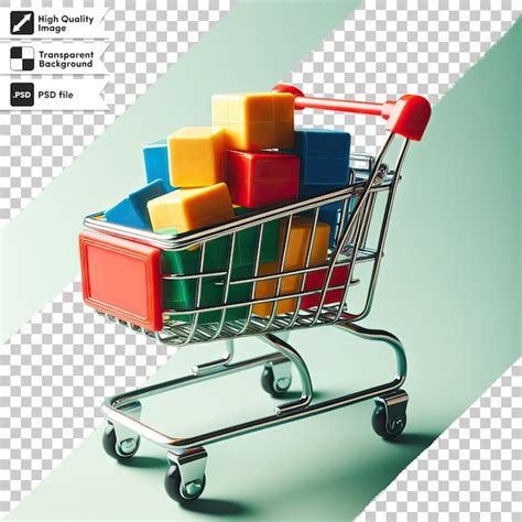 Premium Psd Psd Shopping Cart Isolated On Transparent Background