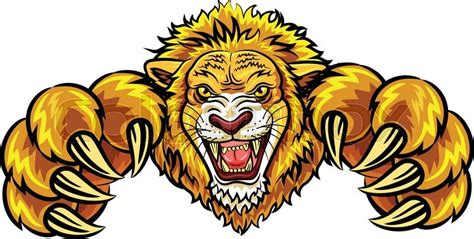 Vector Illustration Of Angry Lion Stock Vector Colourbox