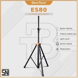 Jual Baretone Stand Speaker ES80 Seten Sepeaker Kaki Tiga Penyangga