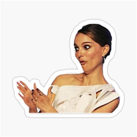 Natalie Portman Sarcastic Clap Sticker For Sale By Cinnamonknot