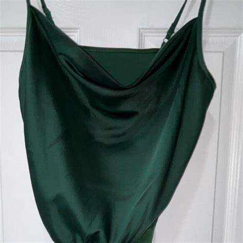 Tops Brand New Sexy Emerald Green Bodysuit For Women Size Medium Nwt