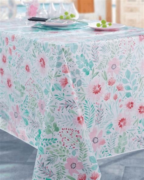 Nappe Toile Cirée Prairie Rose Tissus et Nappes Westeel