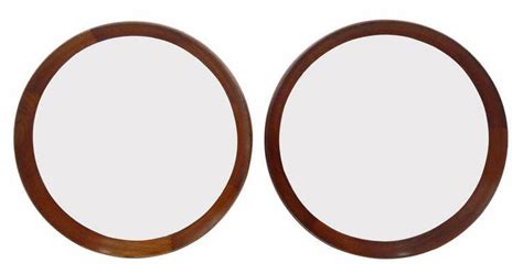 Pair Of Danish Modern Teak Porthole Mirrors Porthole Mirror Modern