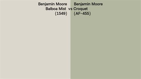 Benjamin Moore Balboa Mist Vs Croquet Side By Side Comparison