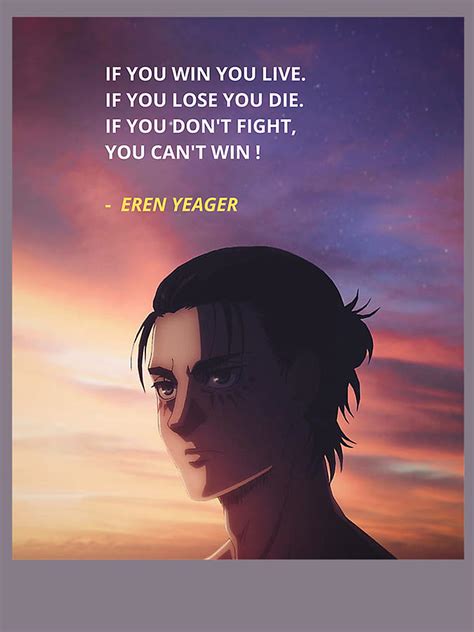 Eren Yeager Quotes Digital Art by Kira Bell - Pixels