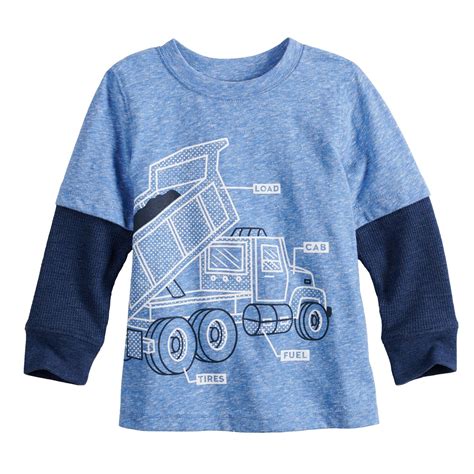 Baby Boy Jumping Beans® Mock Layer Graphic Tee Long Sleeve Tshirt Men