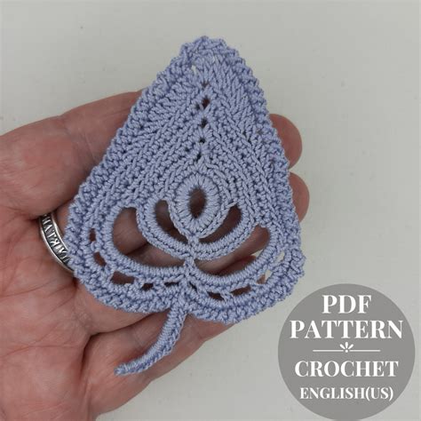 Crochet leaves pattern, crochet leaf applique pattern, croch - Inspire Uplift