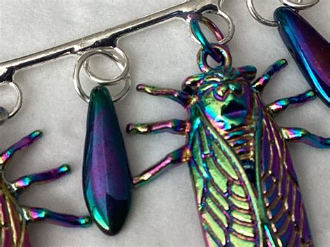 Rainbow Ion Plated Cicada Bug Rainbow Jewellery Inspired By Etsy