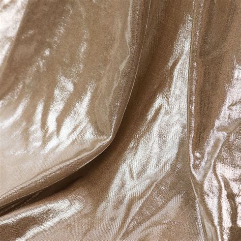 All Over Gold Stretch Aluminum Foil Fabric For Evening Dress Craft