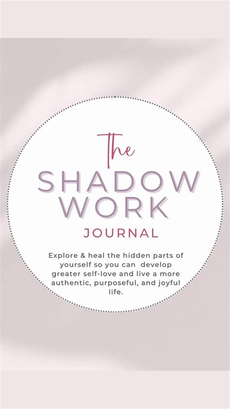 Shadow Work Journal Shadow Work Workbook Mental Health Journal Prompts