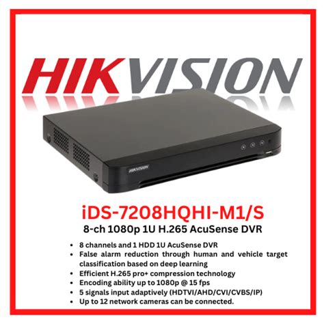 Hikvision Ids Hqhi M S Ch P U H Acusense Dvr