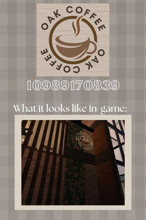 Bloxburg Cafe Decals Codes Starbucks Logo