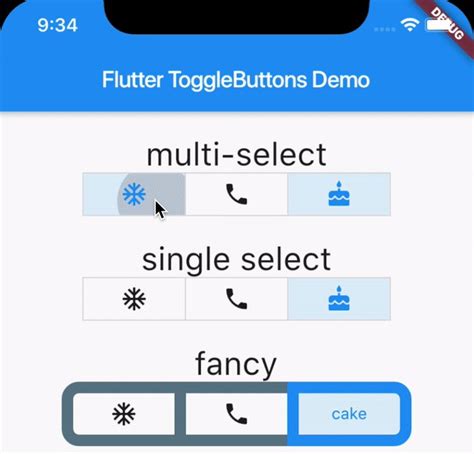 A Demo Of The New Togglebuttons Segmented Button Bar Widget