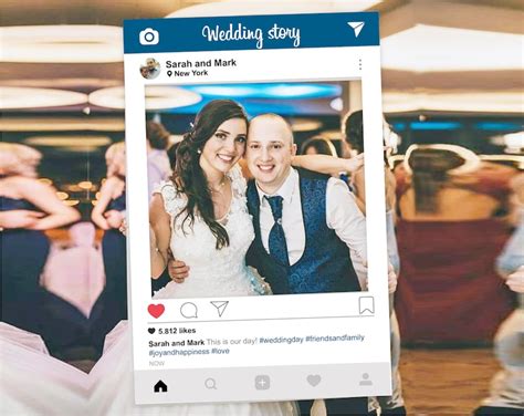 Digital File Instagram Photo Booth Frame Wedding Instagram Prop Bachelorette Party Wedding