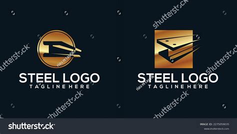 Steel Metal Iron Logo Illustration Vector Stock Vector Royalty Free 2275059035 Shutterstock