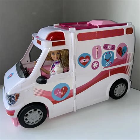 BARBIE LARGE AMBULANCE Hospital Care Clinic Rescue Vehicle Doctor Nurse Dolls EUR 40,67 ...