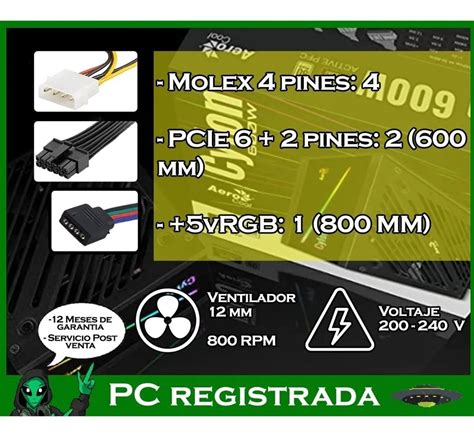 Fuente Certificada W Aerocool Cylon Rgb Plus Bronze Pc Registrada