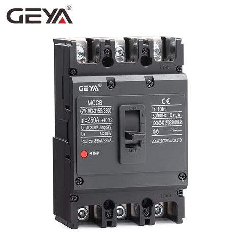 Geya Electromagnetic Mccb Gycm3 Series 3p 4p Mccb 63a 800a Three Poles Moulded Case Circuit