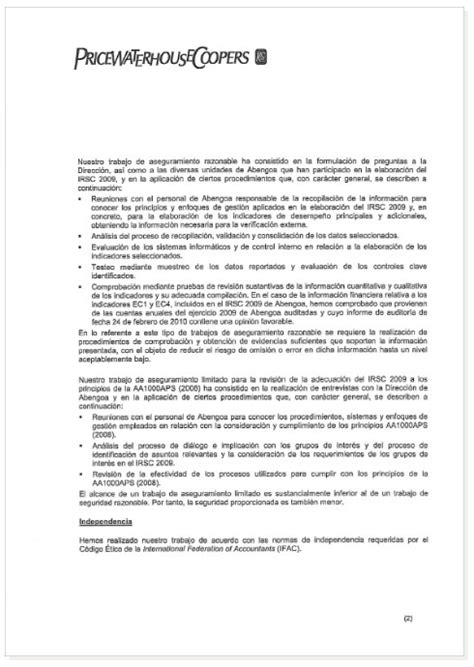 Abengoa Informe Anual 2009 Informe De Responsabilidad Social