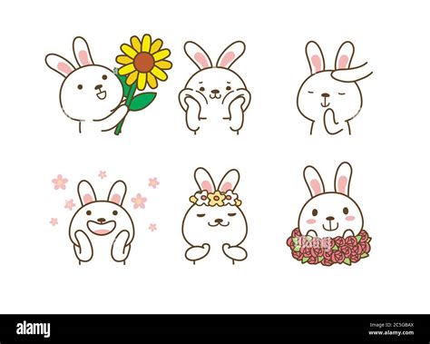 Set of Emoticons. Emoji character cartoon animals illustration 013 ...