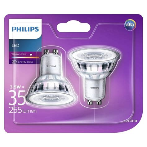 Pack X Ampoule Led Philips Gu W V K Lumimania