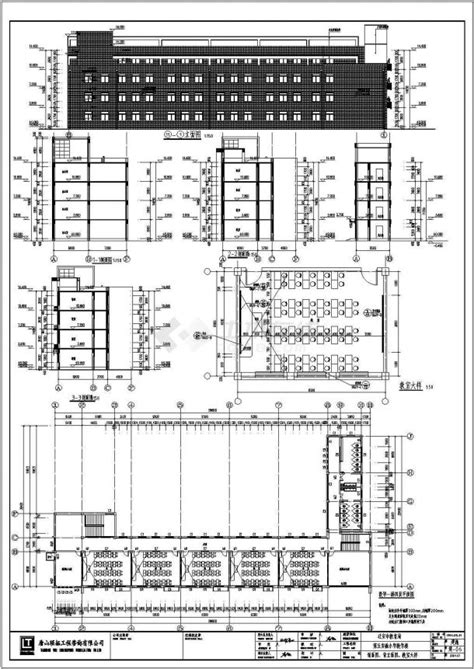 某地多层教学楼建筑设计cad施工图教育建筑土木在线