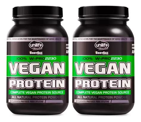 2 Whey Vegano Proteina Vegetal 900g Chocolate Unilife Frete grátis