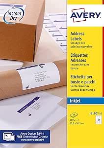 Avery J Self Adhesive Address Mailing Labels Labels Per A