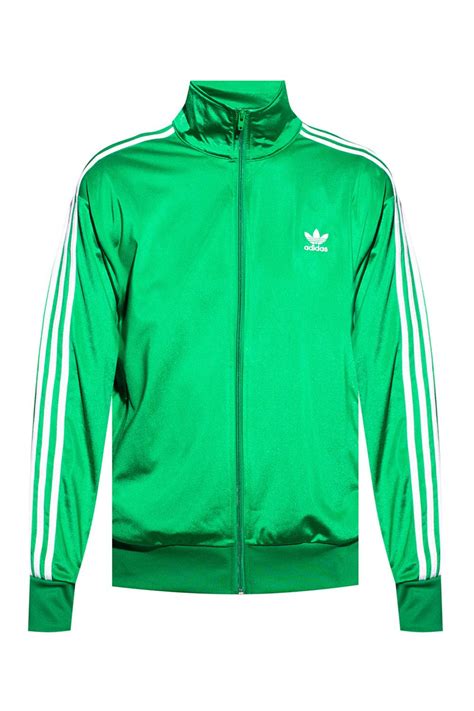 Adidas Originals Track Jacket With Logo Green For Men Lyst