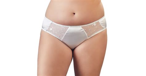 CULOTTE SATIN ET DENTELLE BLANCHE 44 AU 62 Vêtement Lingerie Strings