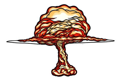 Nuclear Atomic Bomb Explosion - Mushroom Cloud Stock Vector ...