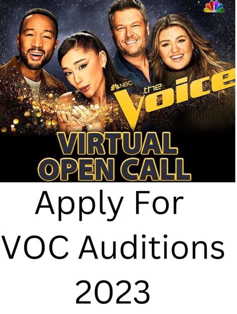 The Voice Auditions 2023 [Virtual Open Call] Season 24 Casting