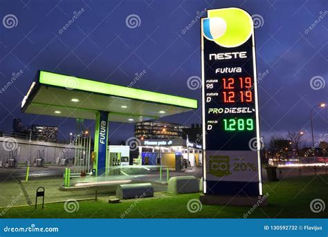 Neste Oil Logotype on a Neste Fuel Station Editorial Photography ...