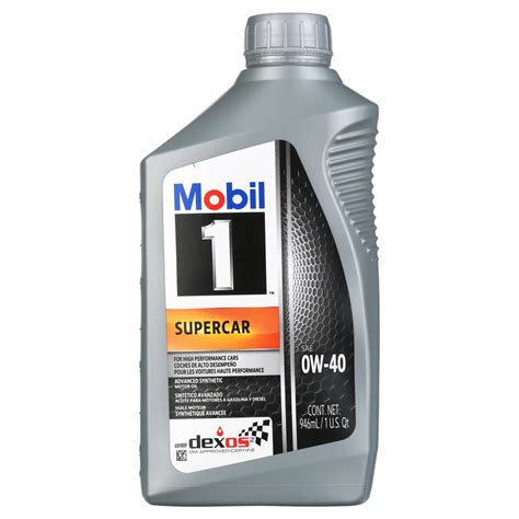 Mobil 1 Supercar Advanced Full Synthetic Motor Oil 0w 40 1 Quart