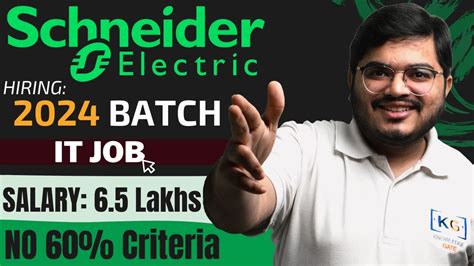 Schneider Electric Hiring Batch Students For Lakh Salary It