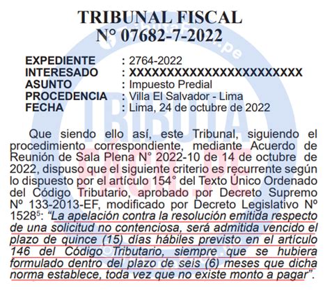 Plazo Para Apelar Ante El Tribunal Fiscal Rtf N