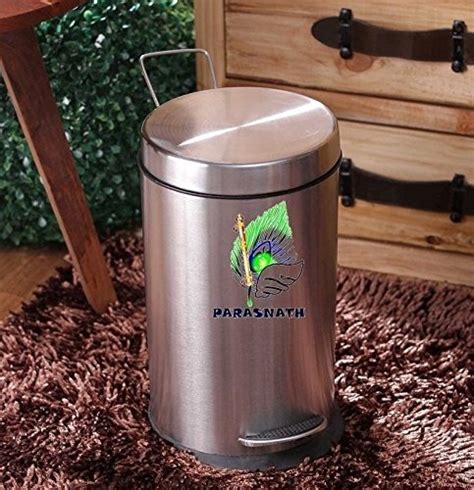 Parasnath Stainless Steel Plain Pedal Dustbin With Plastic Bucket