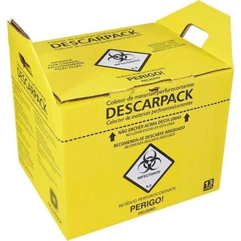 Caixa Coletora Para Material Perfurocortante 13L Descarpack Starhouse