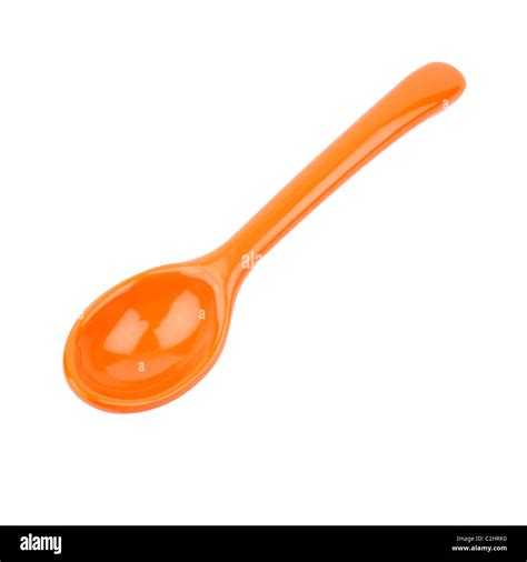 Orange Spoon Cutout Stock Photo Alamy