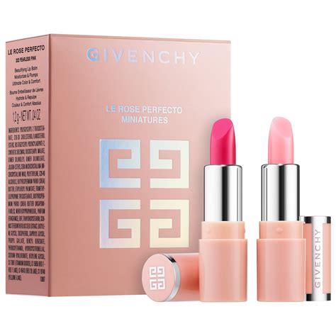 Givenchy Le Rose Perfecto Mini Lip Balm Duo 2 X 0 04 Oz The Balm Lip