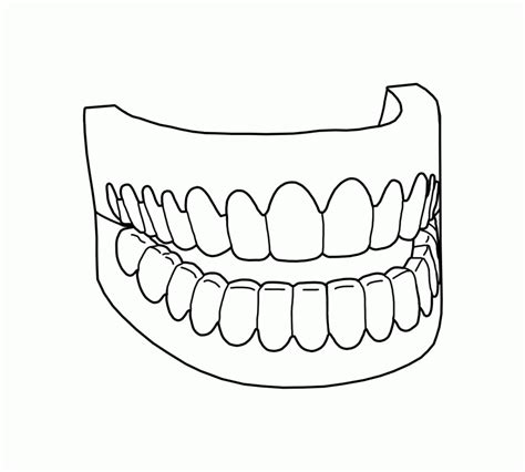 Mouth With Teeth Coloring Page Coloring Pages