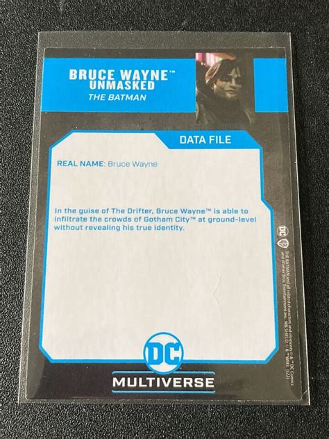 Dc Mcfarlane Multiverse The Batman Bruce Wayne Unmasked Trading Card