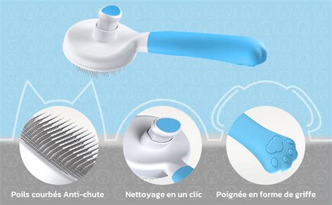 Zivacate Brosse Chat Brosse Chien Prise Ergonomique Nettoyage En Un